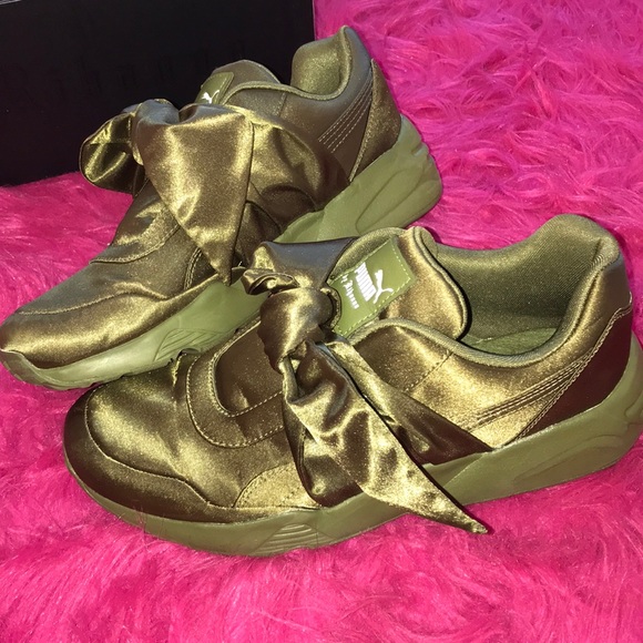 Puma Shoes - Fenty puma green bow sneakers